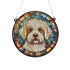 Bichon Frise Stained Glass Effect Suncatcher